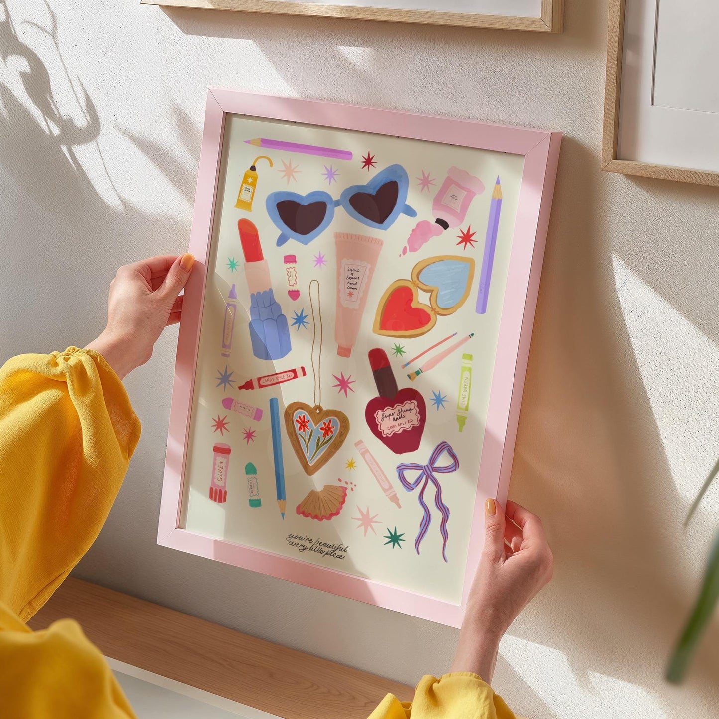 Just The Essentials Art Print: Colorful Decor