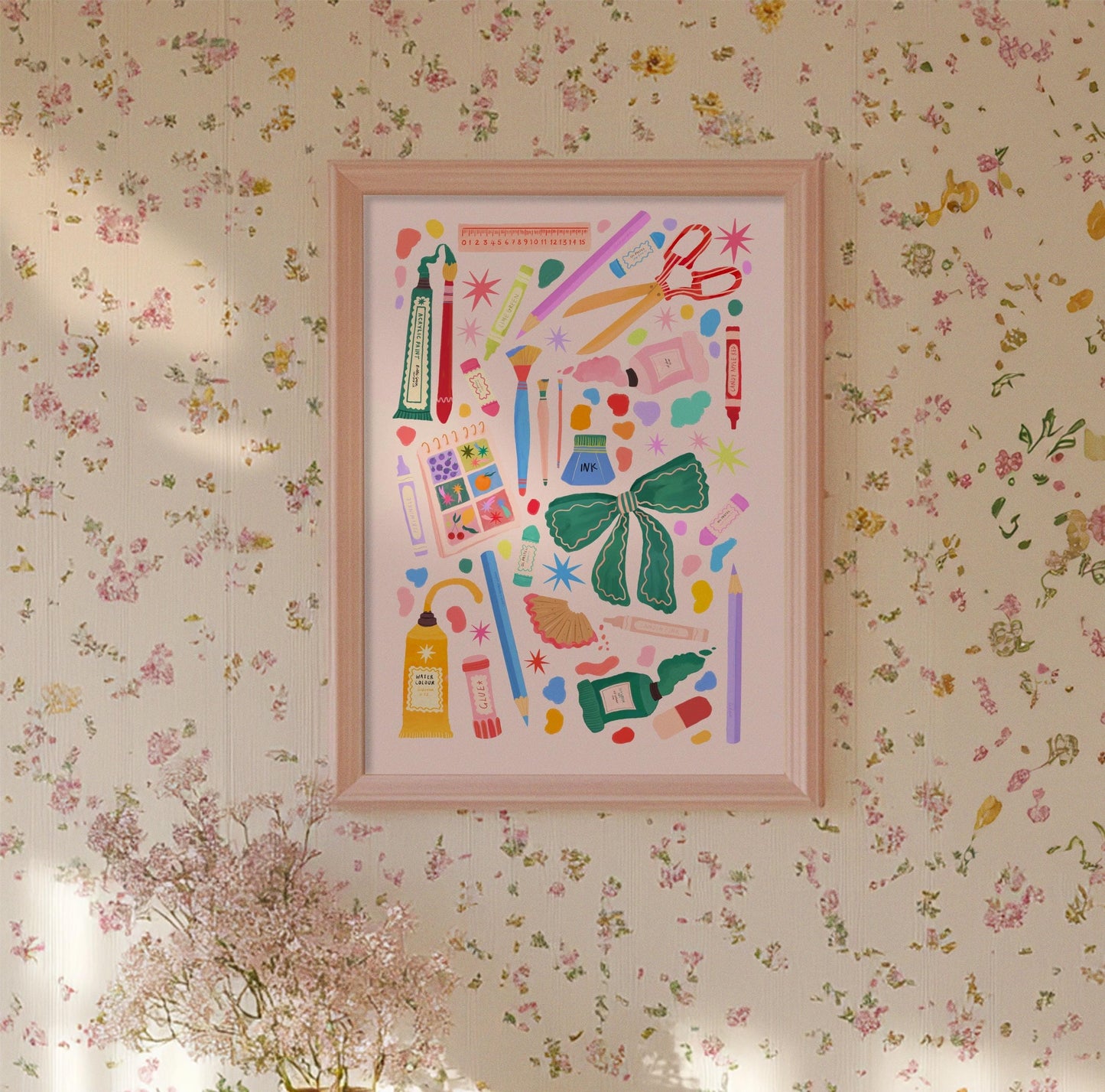 Happiest When Crafting Art Print