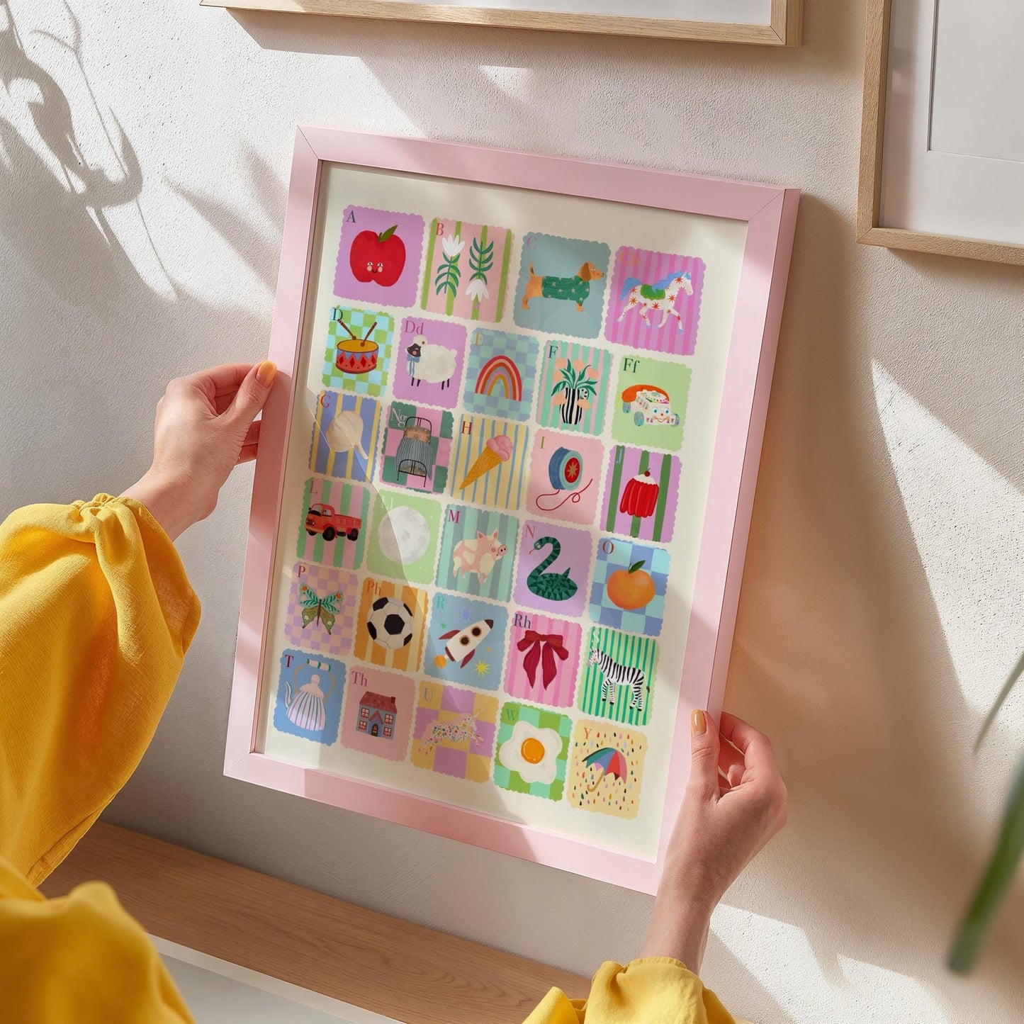 Welsh Alphabet, Pink | UNFRAMED