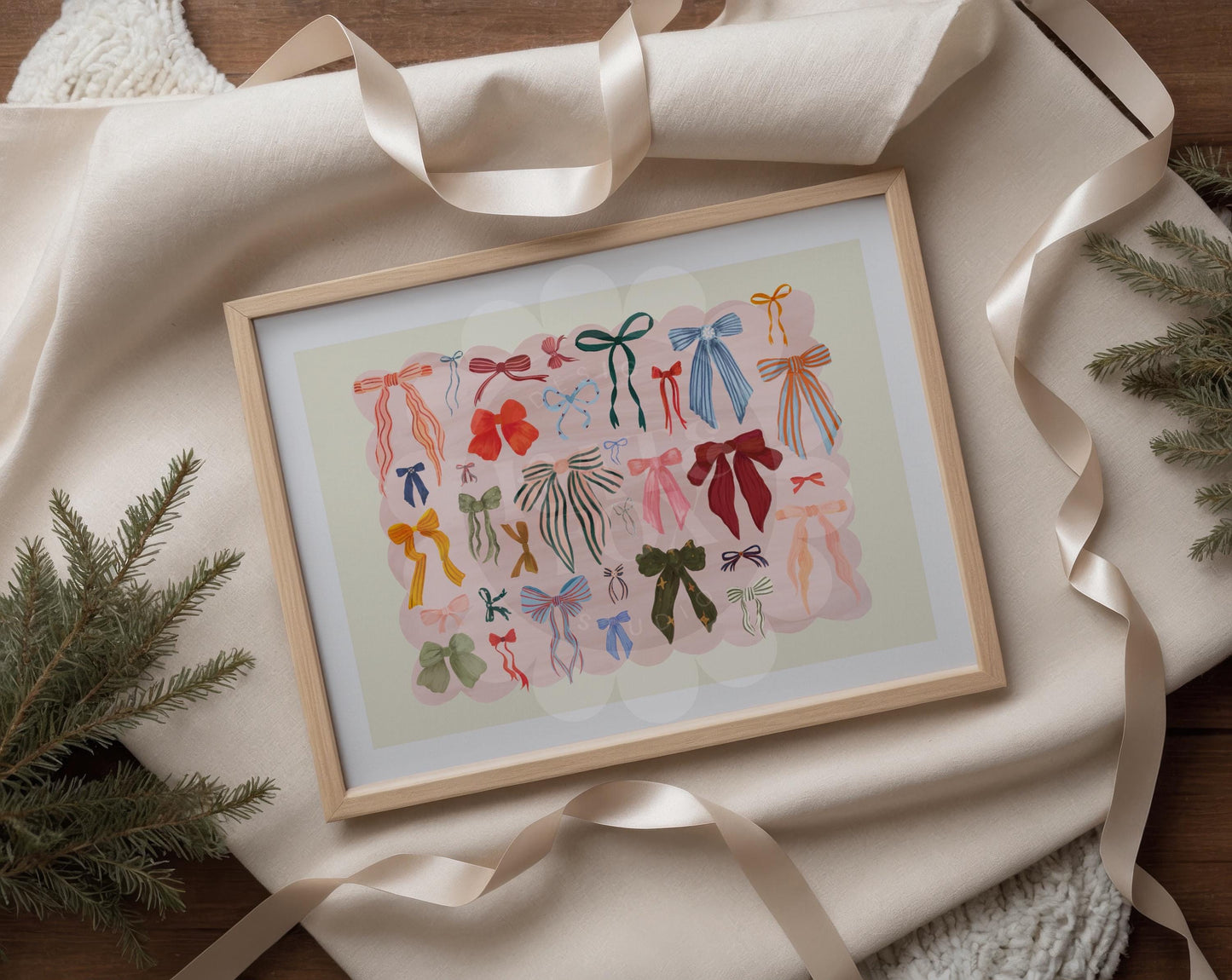 Colorful Bows Art Print Landscape | UNframed