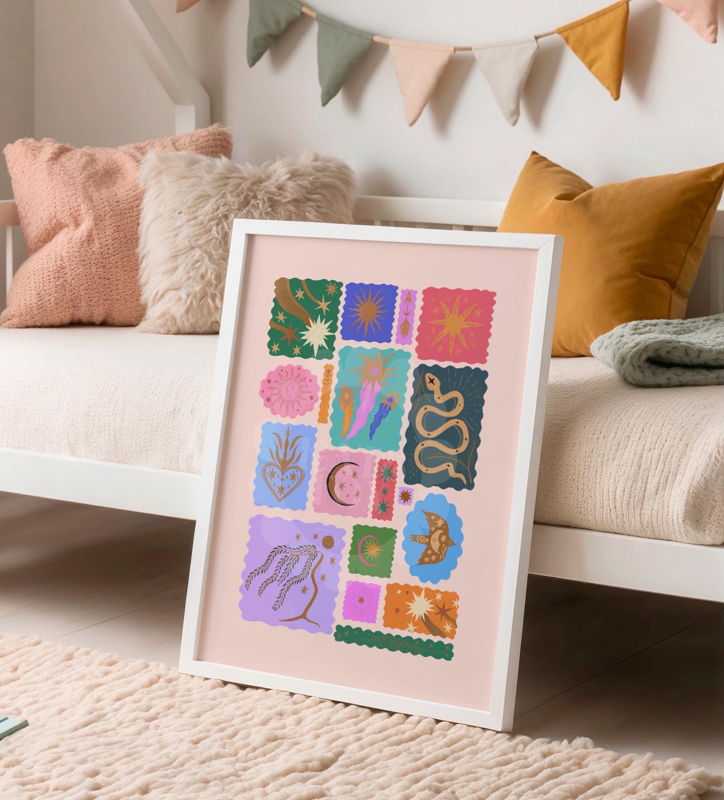 Feeling Whimsical Art Print: Colorful Decor, Girls Room, Teenager, Tween,