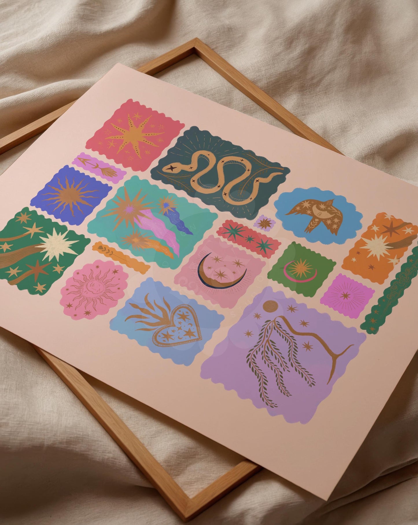 Feeling Whimsical Art Print: Colorful Decor, Girls Room, Teenager, Tween,