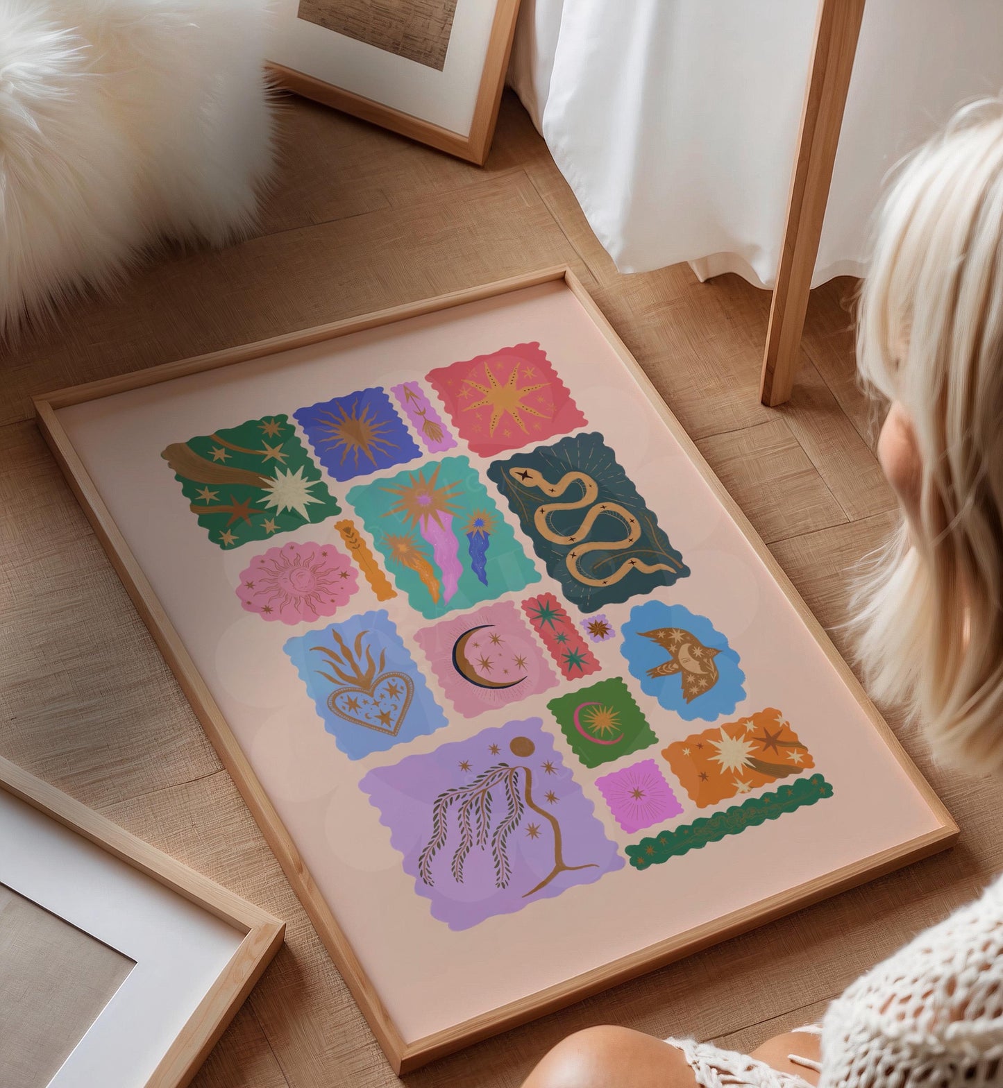 Feeling Whimsical Art Print: Colorful Decor, Girls Room, Teenager, Tween,