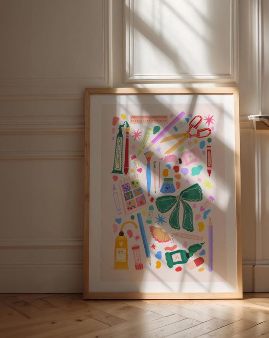 Happiest When Crafting Art Print