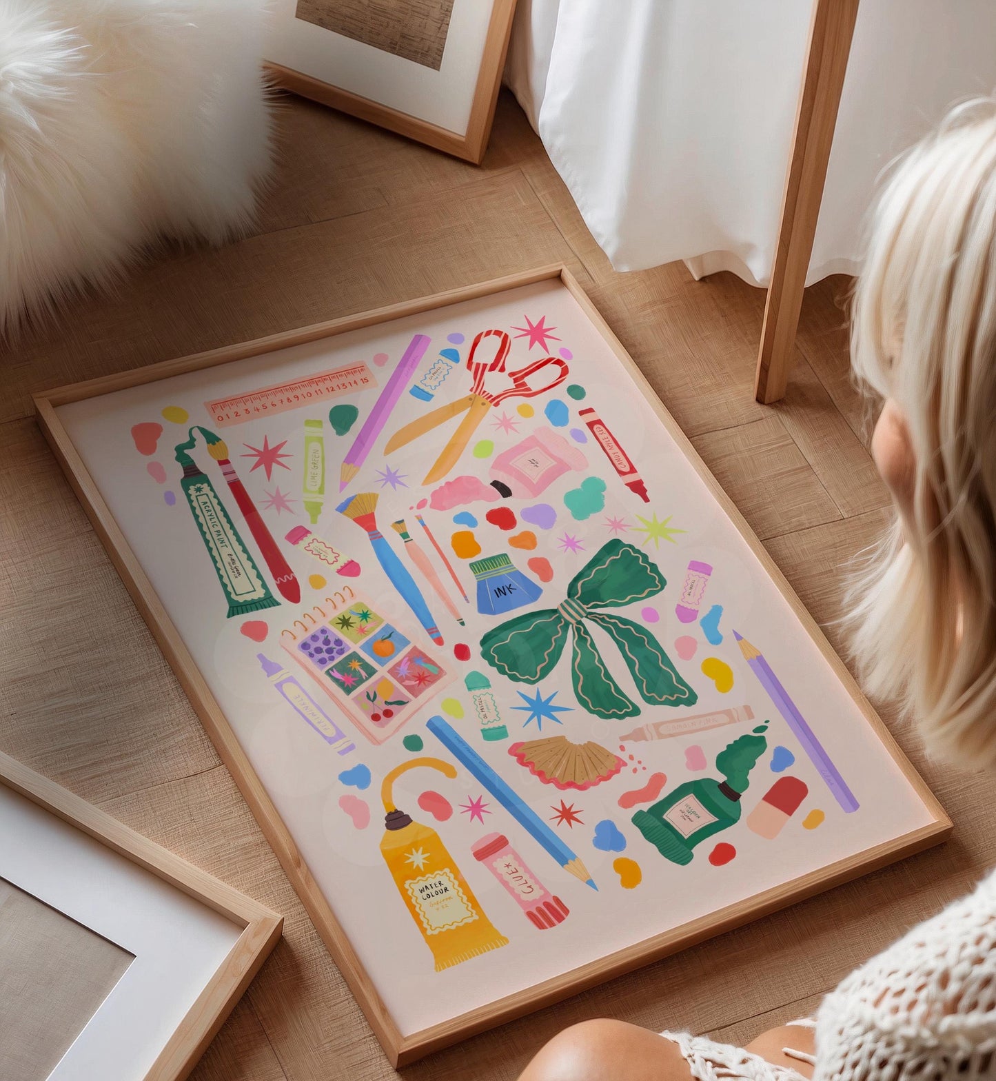 Happiest When Crafting Art Print