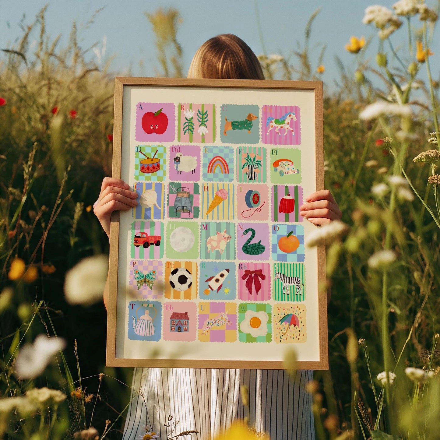 Welsh Alphabet, Pink | UNFRAMED