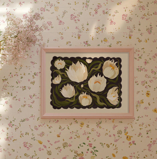 Black Peony Landscape | UNframed