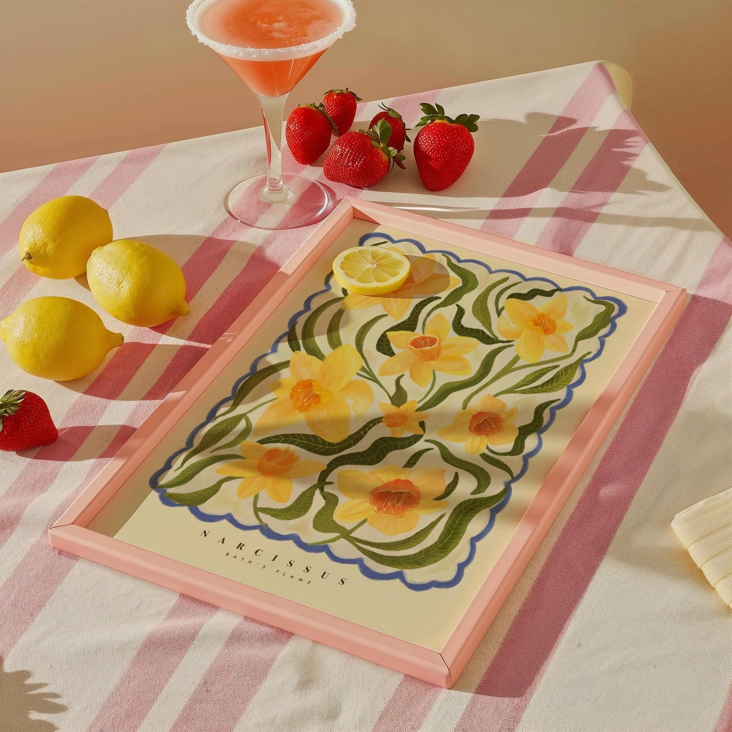 Spring Daffodil Art Print: Colourful Handrawn Floral Illustration