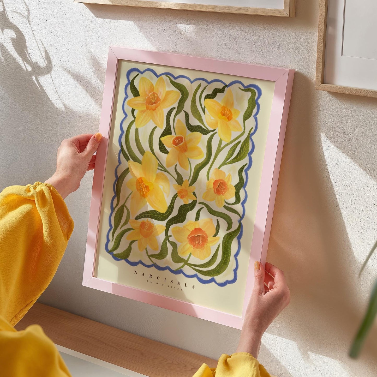 Spring Daffodil Art Print: Colourful Handrawn Floral Illustration