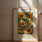 Sunflowers, Colourful Quirky Handrawn Art, Sunflower, Colourful Art, Bright Colourful Art Print, Modern Art Print, Gallery Wall, Bathroom,