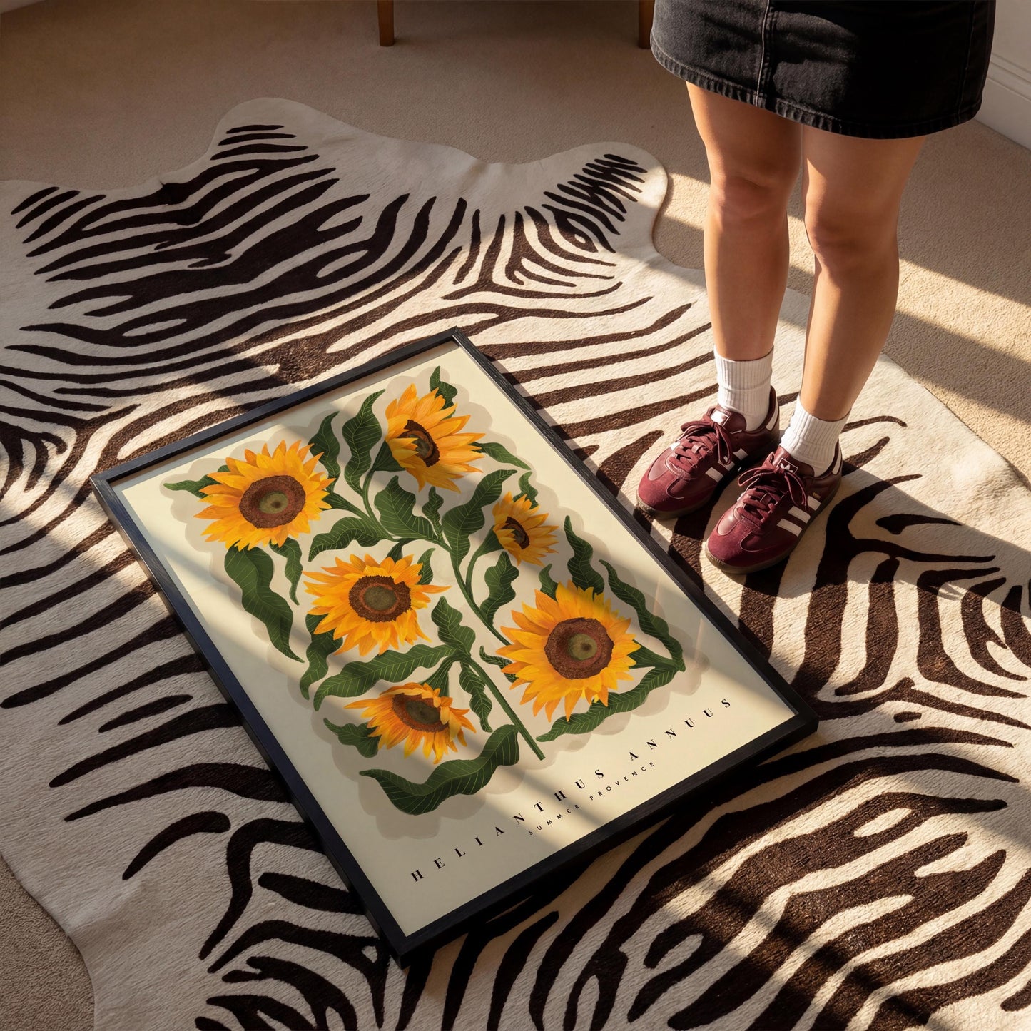 Sunflowers, Colourful Quirky Handrawn Art, Sunflower, Colourful Art, Bright Colourful Art Print, Modern Art Print, Gallery Wall, Bathroom,