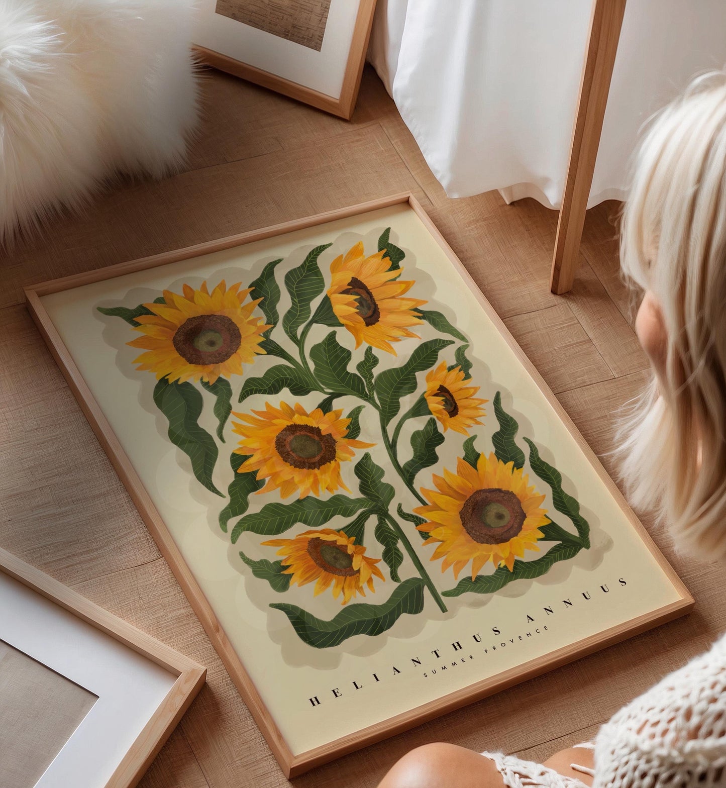 Sunflowers, Colourful Quirky Handrawn Art, Sunflower, Colourful Art, Bright Colourful Art Print, Modern Art Print, Gallery Wall, Bathroom,