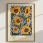 Sunflowers, Colourful Quirky Handrawn Art, Sunflower, Colourful Art, Bright Colourful Art Print, Modern Art Print, Gallery Wall, Bathroom,