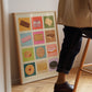English Biscuits Art Print: Colourful Handrawn Biscuit Illustration, Kitchen