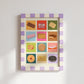 English Biscuits Art Print: Colourful Handrawn Biscuit Illustration, Kitchen
