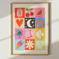 Fun Times Art Print: Colourful Handrawn Kids Illustration, Bedroom, Colourful