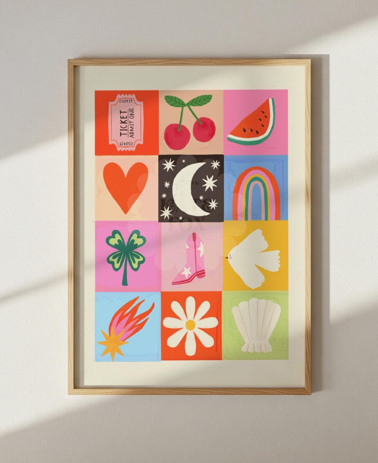 Fun Times Art Print: Colourful Handrawn Kids Illustration, Bedroom, Colourful