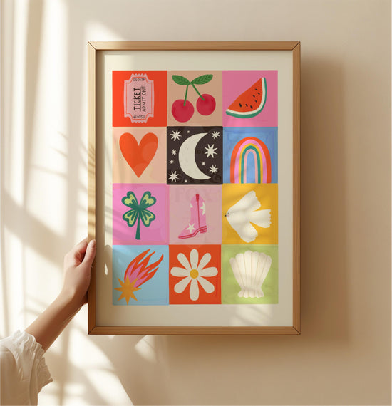 Fun Times Art Print: Colourful Handrawn Kids Illustration, Bedroom, Colourful