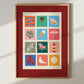 Seaside Art Print: Colourful Handrawn Illustration, Bedroom, Bathroom,, Hallway, Colourful