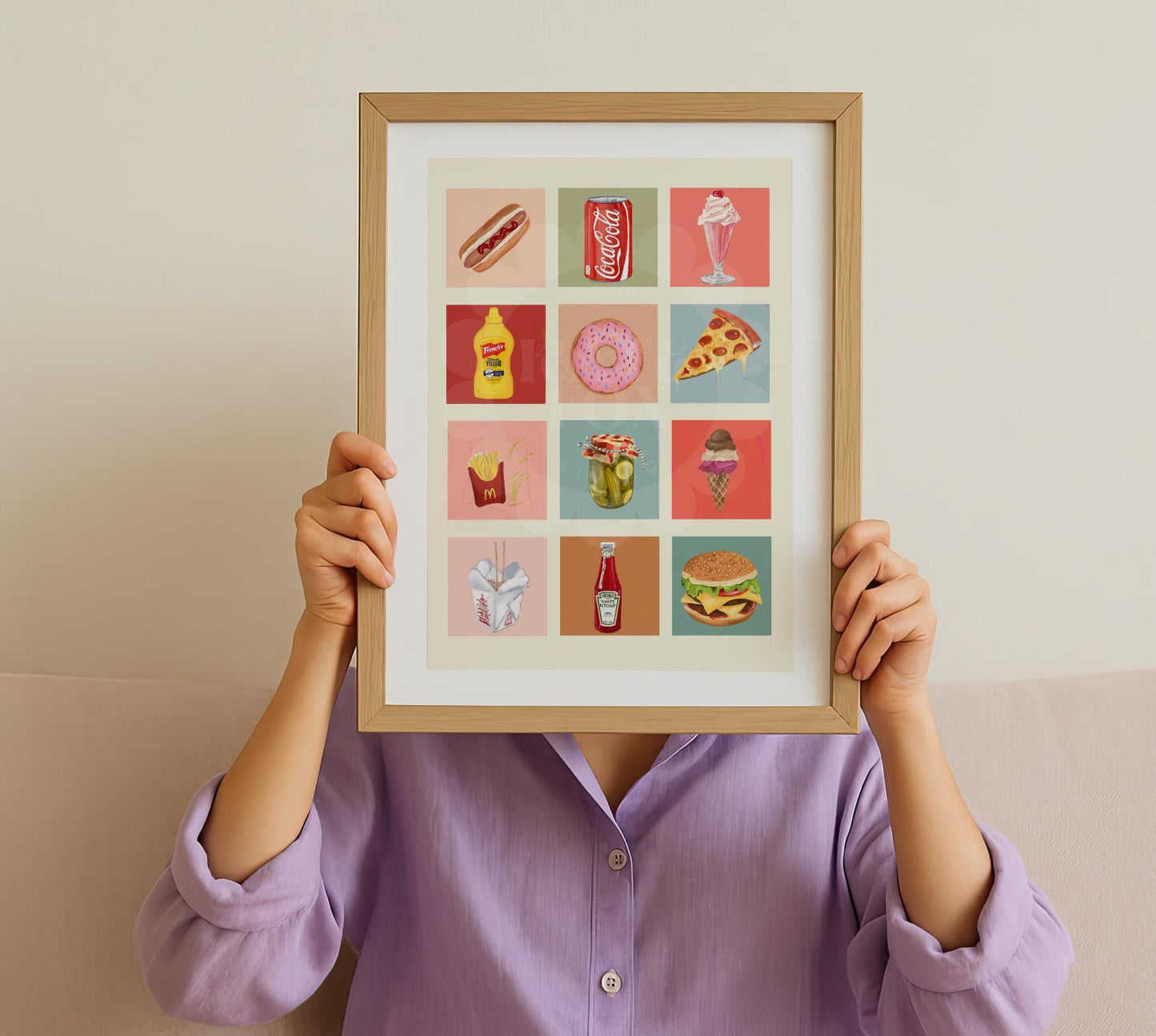 Treat Time Art Print: Colourful Handrawn Illustration, Bedroom, Bathroom, Hallway, Colourful