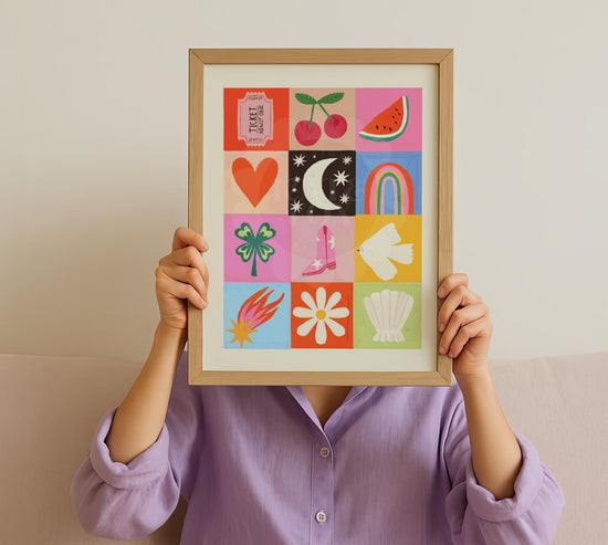 Fun Times Art Print: Colourful Handrawn Kids Illustration, Bedroom, Colourful
