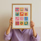 Sweetheart Art Print: Colourful Handrawn Kids Illustration, Bedroom, Colourful