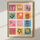 Sweetheart Art Print: Colourful Handrawn Kids Illustration, Bedroom, Colourful