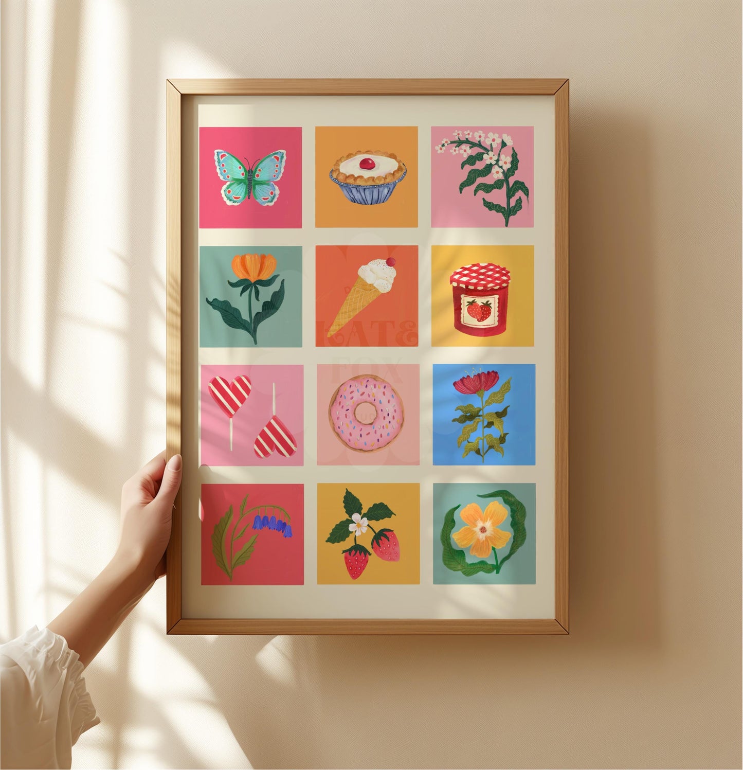 Sweetheart Art Print: Colourful Handrawn Kids Illustration, Bedroom, Colourful