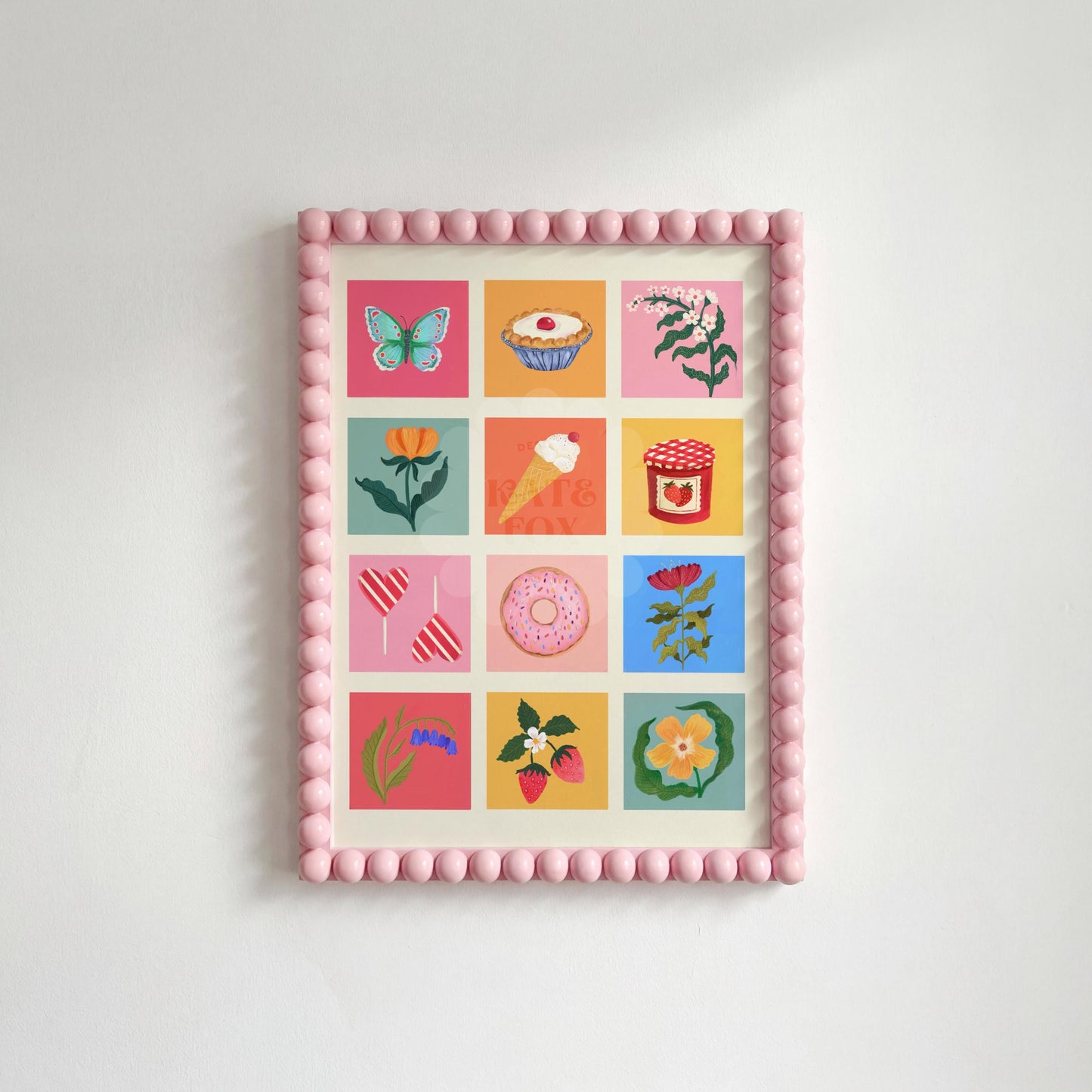 Sweetheart Art Print: Colourful Handrawn Kids Illustration, Bedroom, Colourful