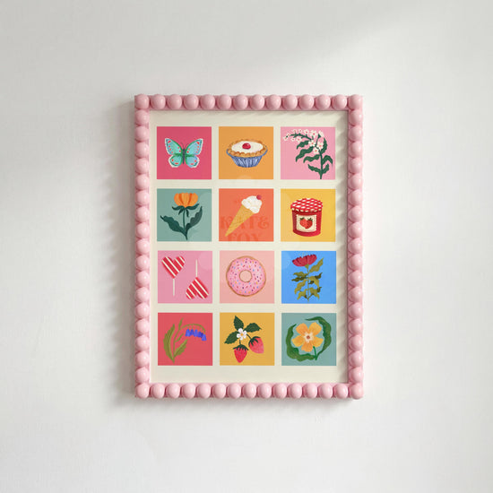 Sweetheart Art Print: Colourful Handrawn Kids Illustration, Bedroom, Colourful