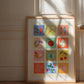 English Country Garden Art Print: Colourful Handrawn Illustration, Bedroom, Colourful