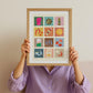 Italian Summer Art Print: Colourful Handrawn Illustration, Bedroom, Kitchen, Hallway, Colourful