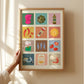 Italian Summer Art Print: Colourful Handrawn Illustration, Bedroom, Kitchen, Hallway, Colourful