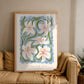 Stargazer Lily Art Print: Colourful Handrawn Floral Illustration
