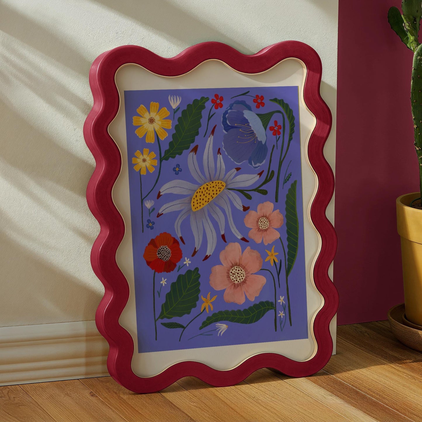 Circus Flowers Art Print: Colourful Handrawn Floral Illustration