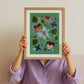 Passion Flower Art Print: Colourful Handrawn Floral Illustration