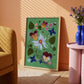 Passion Flower Art Print: Colourful Handrawn Floral Illustration