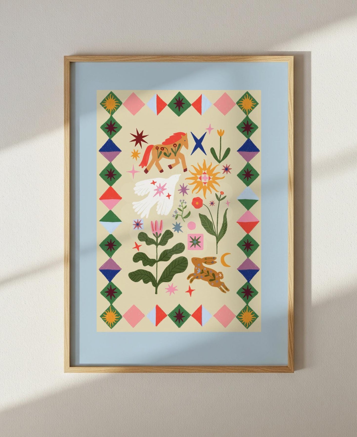 Folk Stories Illustration: Colour Pop Nursery Art Print