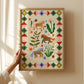 Folk Horses Illustration: Colour Pop Nursery Art Print