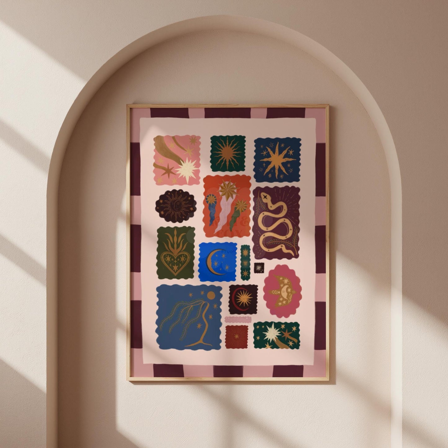 Celestial Illustration: Colour Pop Nursery Art Print