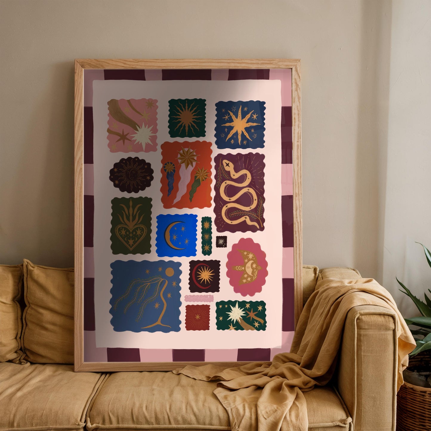 Celestial Illustration: Colour Pop Nursery Art Print