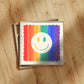 Rainbow Smiley Face Art Print: Dopamine Decor, Maximalist Wall Art