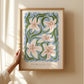 Stargazer Lily Art Print: Colourful Handrawn Floral Illustration