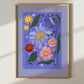 Circus Flowers Art Print: Colourful Handrawn Floral Illustration