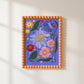 Circus Flowers Art Print: Colourful Handrawn Floral Illustration