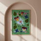 Passion Flower Art Print: Colourful Handrawn Floral Illustration