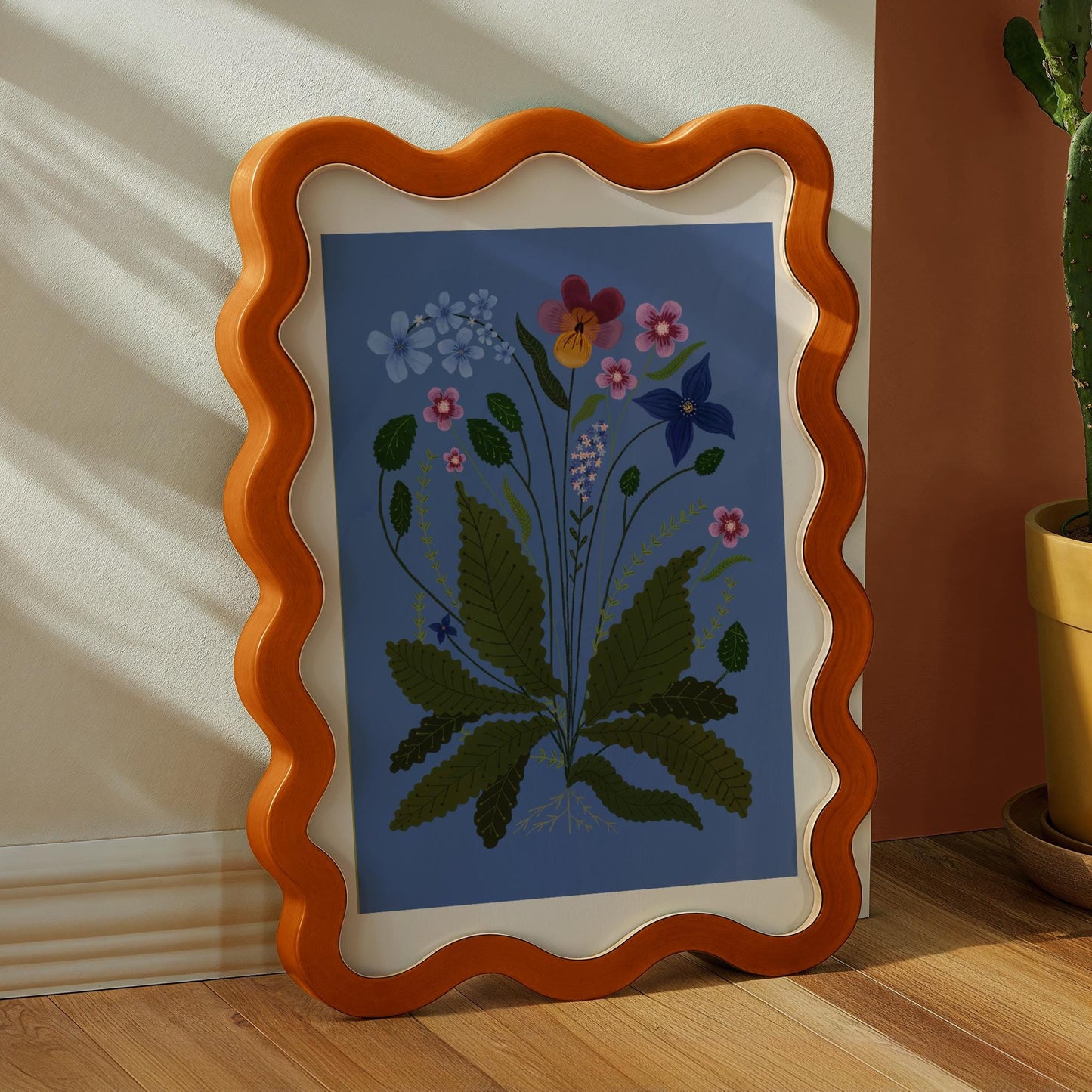 Pansy Posy Flower Art Print: Colourful Handrawn Floral Illustration