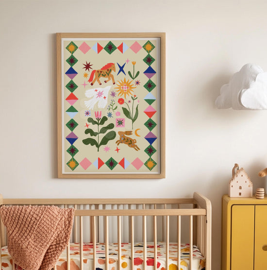 Folk Stories Illustration: Colour Pop Nursery Art Print
