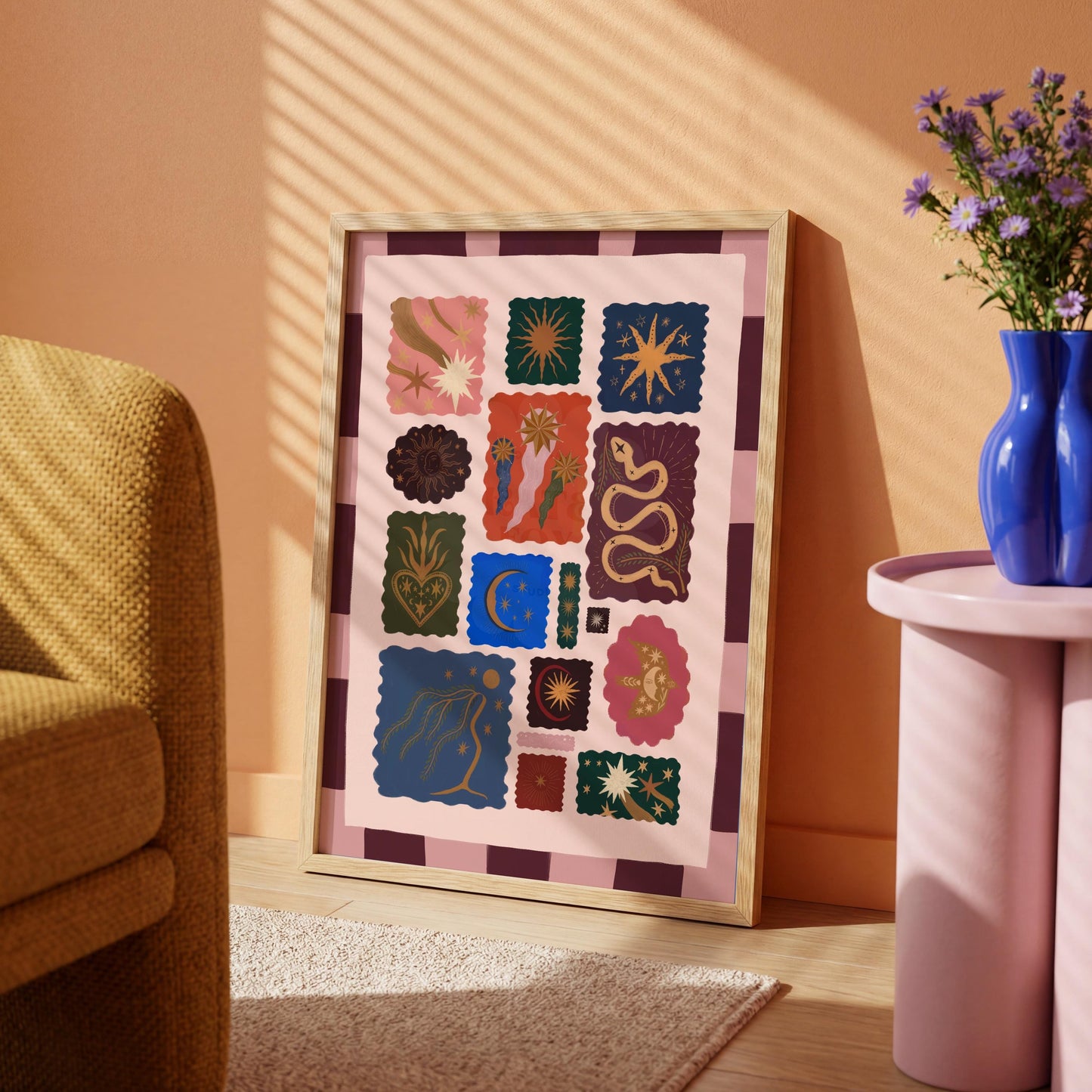 Celestial Illustration: Colour Pop Nursery Art Print