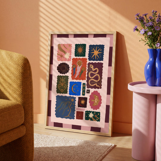 Celestial Illustration: Colour Pop Nursery Art Print